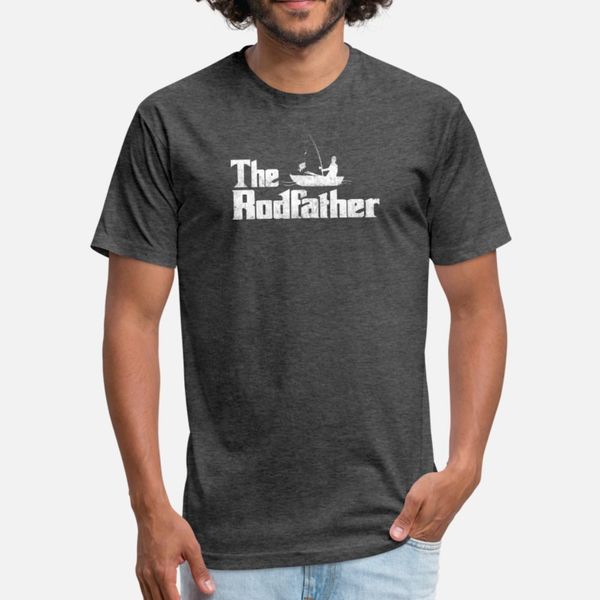 

the rodfather distressed fishing boat typography d t shirt men designer cotton size s-3xl novelty sunlight basic summer pictures shirt