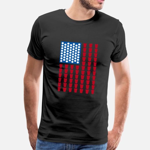 

beerpong american flag t shirt men create cotton o neck leisure gift breathable summer style original shirt