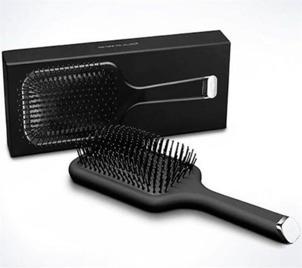

New Arrival Hot Brush Professional Paddle Comb Hot Brush for Hair Styling Ceramic Hair Straightener Brush, Silver