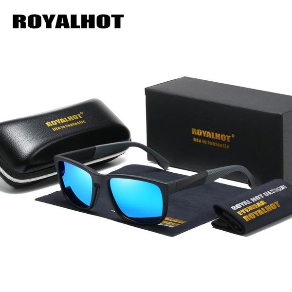 

royalclassic polarized square sunglasses driving blue sunglass men vintage brand women sun glasses uv400 high quality, White;black