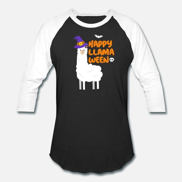 

llama halloween costume funny happy llamaween t shirt men printing cotton crew neck trend loose fashion spring letters shirt