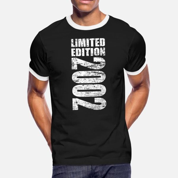 

limited edition 2002 18th birthday gift t shirt men print tee shirt s-3xl basic solid gift breathable summer formal shirt