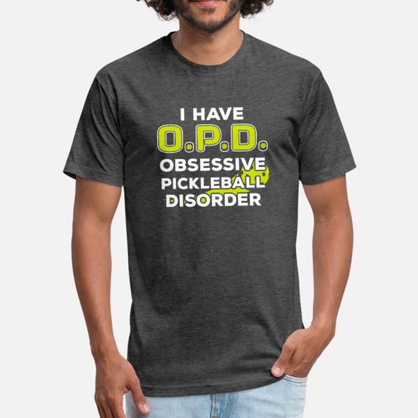 

obsessive pickeball disorder funny pickleb t shirt men personalized tee shirt round collar unique fitness humor spring cool shirt
