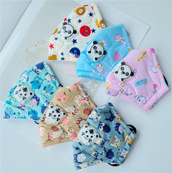 

with breather valve face masks kids fashion face mask cute cartoon cotton masks reusable student children mouth cover animal car printd81310, Blue