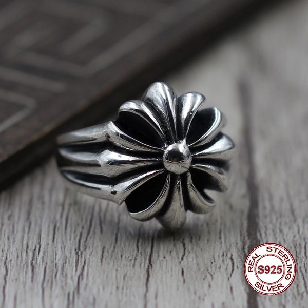 

s925 pure silver men's ring personality do old restoring ancient ways punk style the crusader classic ring gift to your lover 2019 new