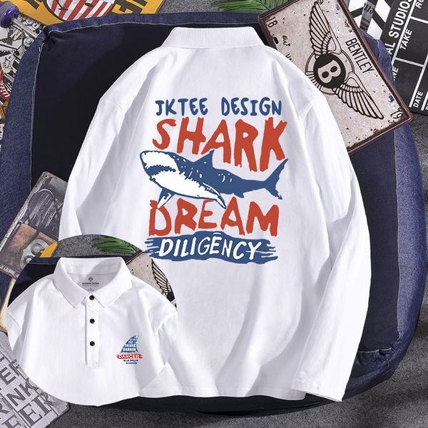 

men's casual solid-color printed long-sleeved cotton t-shirt, White;black