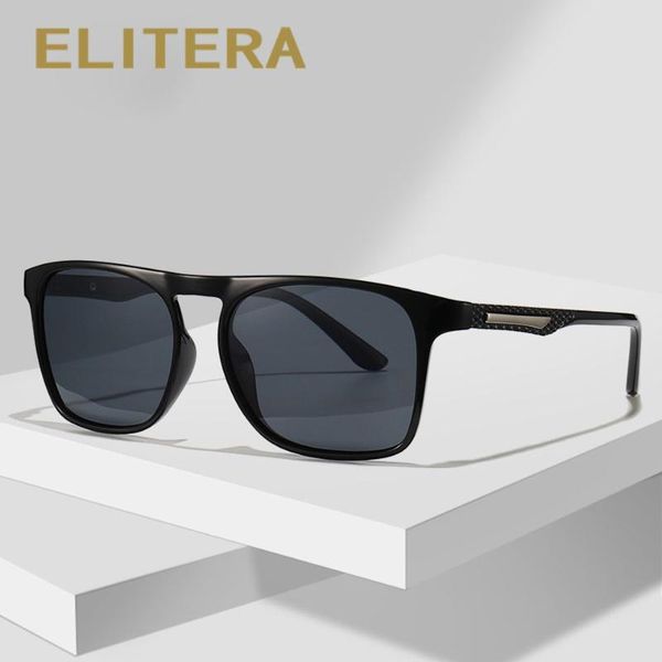 

elitera brand hd fashion polarized sunglasses for driving jogging men sun glasses, White;black