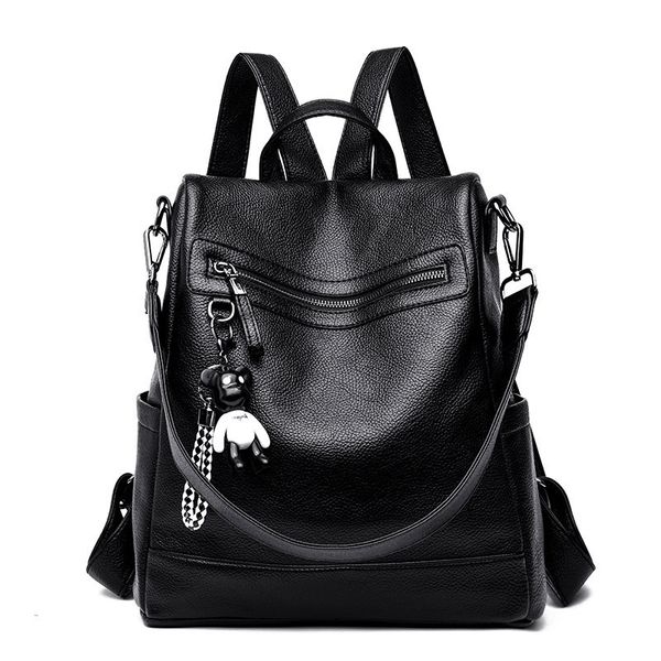 

fashion women backpack for school style leather student bag for college simple design women casual daily packs mochila