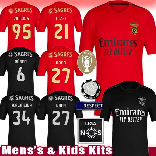 

benfica soccer jersey gabriel b football shirt seferovic maillot de foot jonas men's kalaica kids kits zivkovic uniforms eliseu fejsa p, Black;yellow