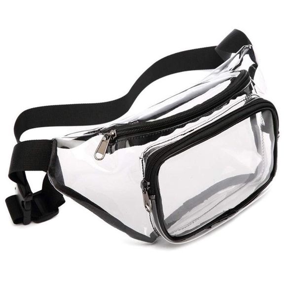 

storage bags fashion women pvc waist bag fanny pack bum travel mash purse transparent small belt cool packs