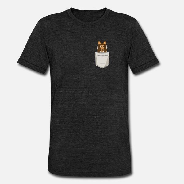 

collie in a pocket t shirt men design 100% cotton round neck letters anti-wrinkle fashion spring autumn novelty shirt