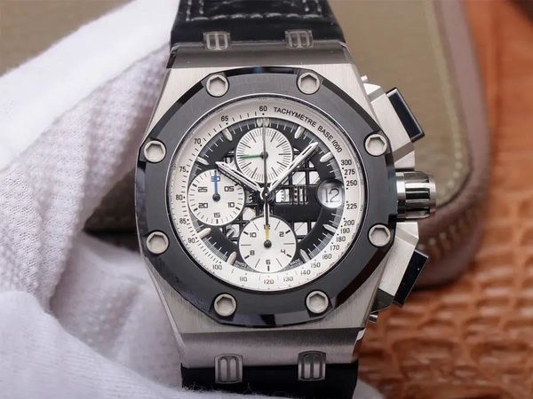 

qulaity jf 26078 rb2 montre de luxe 3126 automatic mechanical timing movement watches 42mm steel case with leather watches mens watch, Slivery;brown
