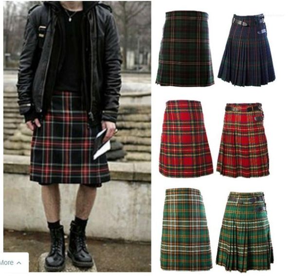 

mens designer shorts 4colors size s 3xl mens holiday dresses checked pleated skirt loose middle waist, Black