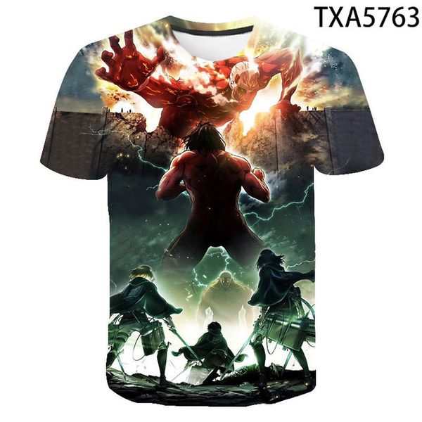 

movie attack on titan boy girl cool 3d print shirts hippie graphic harajuku men clothing