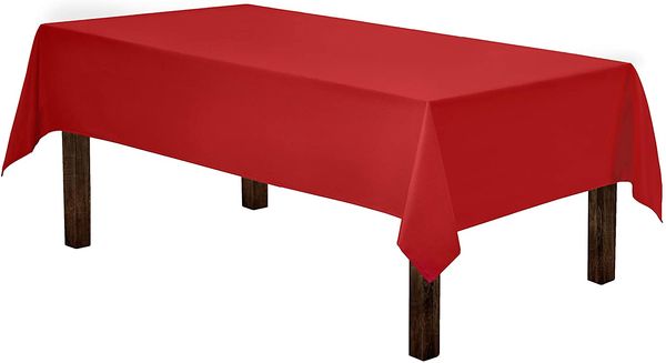 

хорошее качество gee di moda прямоугольник скатерть -60x84 дюйм - красная прямоугольная скатерть для 5 foot таблицы в washable полиэфире - о