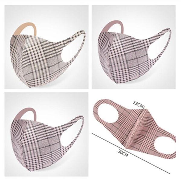 

adults fashion face mask mens women suede plaid masks new washable designers face masks breathable protective facemasks mouth-muffle cz92102, Blue