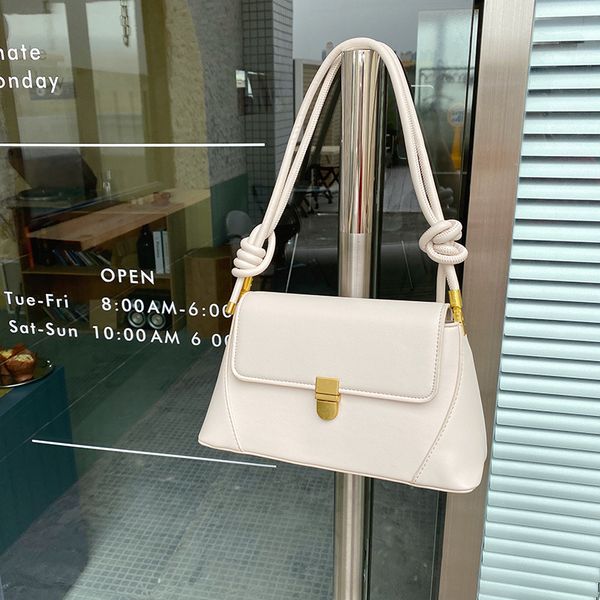 

vintage women shoulder bag brand design elegant solid color female handbags fashion ladies messenger bag white totes bolsa