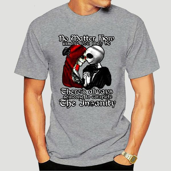 

nightmare before christmas jack and sally t-shirt sizes new loose plus size tee shirt-3640a