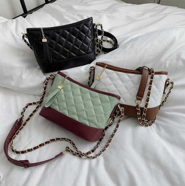 

fashion women backet bag check crossbody lady small handbag shoulder bag