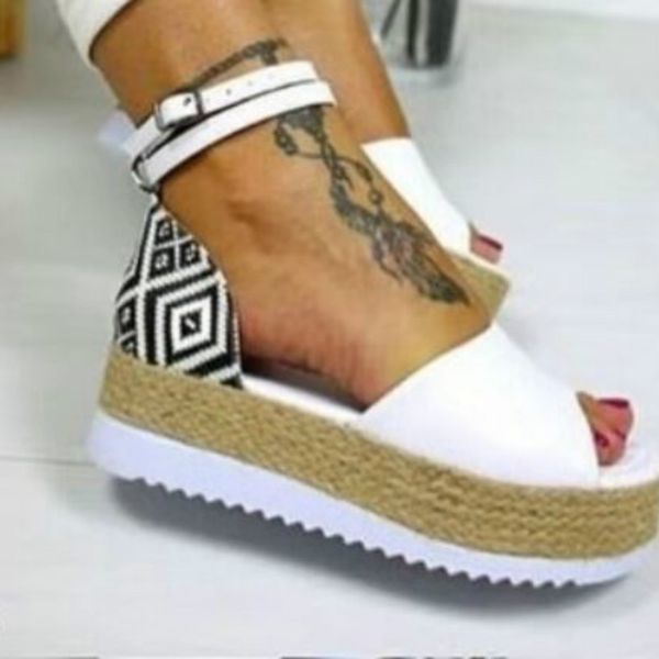 

summer classic ladies sandals rubber sole studs wedge heel ankle strap open toe sandals 2020 casual ladies platform, Black