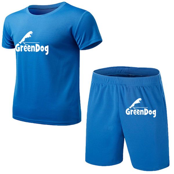 

2pcs / set мужские костюм спортивный костюм gym фитнес футболки рубашки шорты бег бег спортивная одежда упражнение тренировки обучение мужск, Black;blue
