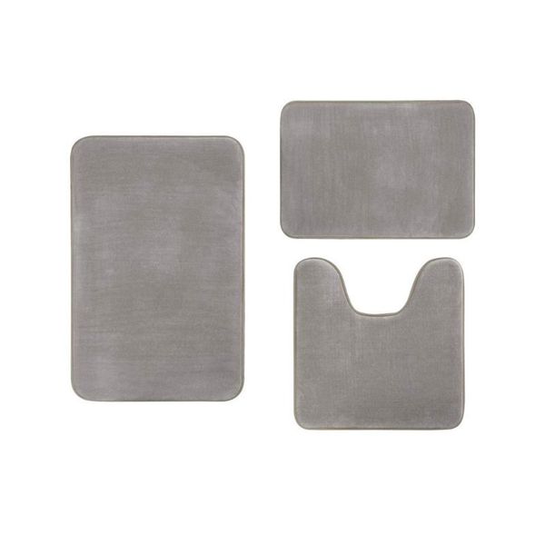 

bath mats coral velvet memory cotton mat bathroom absorbent non-slip carpet 3 pcs/set toliet rug washable car seat floor