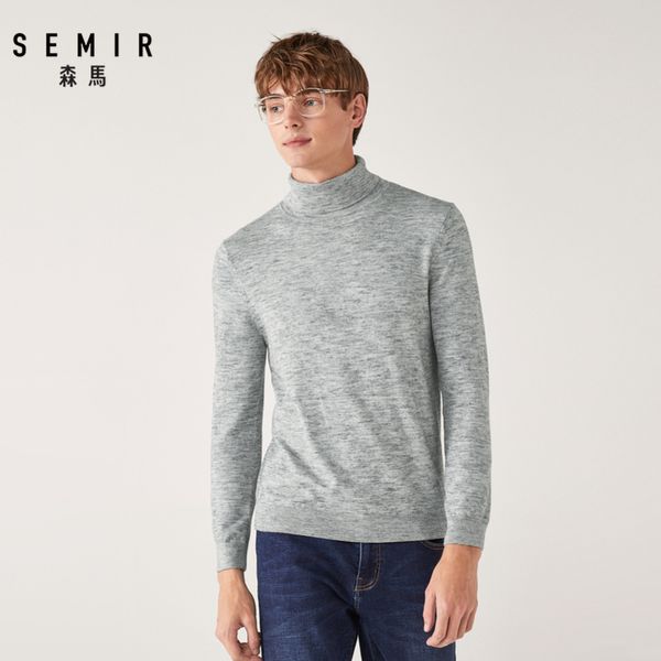 

semir pullover sweater men young winter turtleneck sweater 2020 warm sweater trend bottoming warm inside