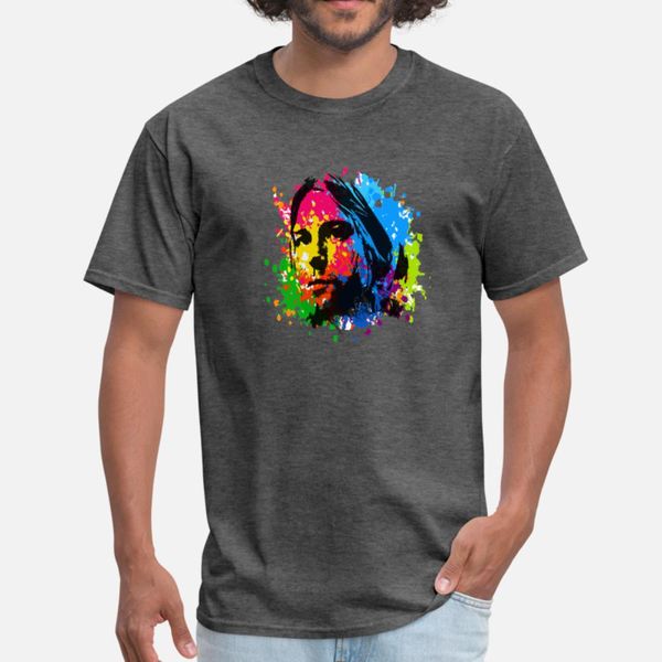 

kurt cobain t shirt men designs tee shirt crew neck letter loose comfortable summer family shirt