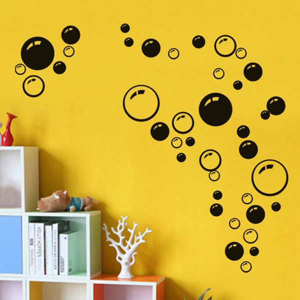 

home decor bathroom window colorful bubbles wall sticker shower art kids
