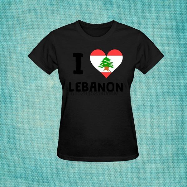 

sport lady o-neck i heart lebanon t shirts women girl team club t-shirt price short sleeve female t-shirts