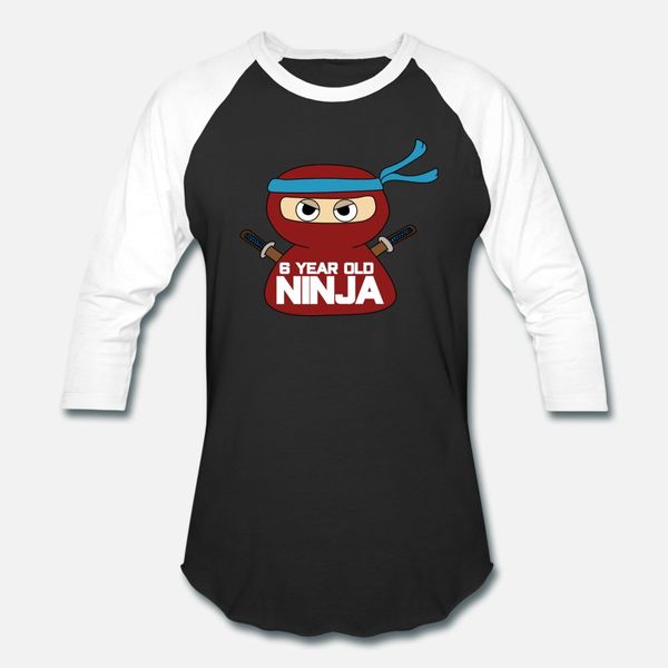 

6th birthday ninja party samurai ninjas gift t shirt men personalized tee shirt crew neck letter anti-wrinkle authentic letter shirt
