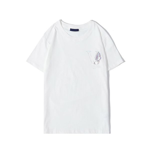 

women t-shirt fashion mens letters print t-shirt fashion men women classical comfort cool tee with simple geometric 2 colors size s-2xl, White