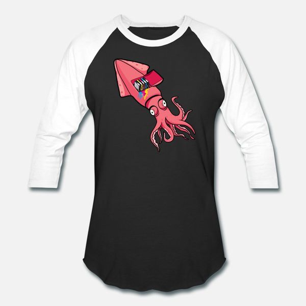 

ocs cuttlefish cartoon empty cartridge gift t shirt men designing 100% cotton o-neck leisure loose casual summer style leisure shirt