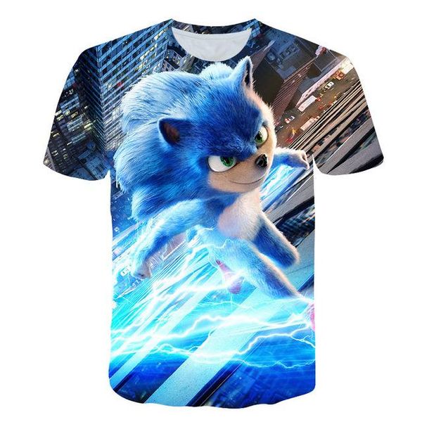 

3d cartoon sonic game print costume boys girls summer 3d print shirts aesthetic plus size graphic men clothing
