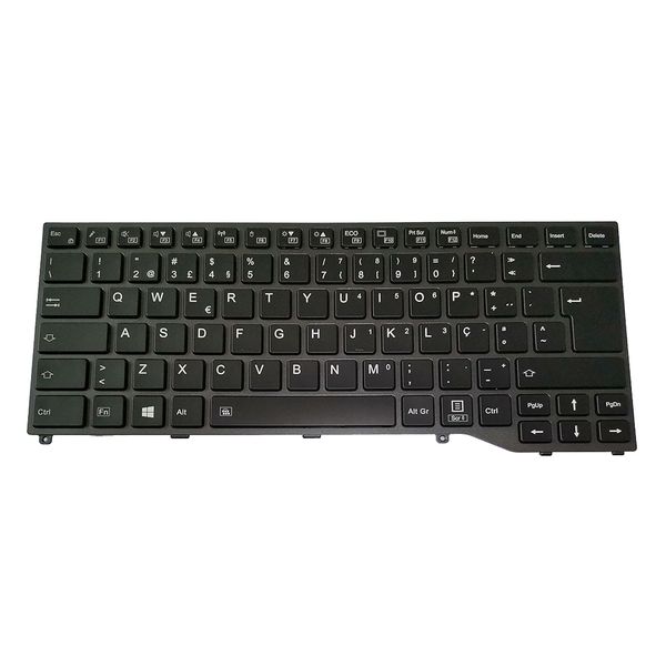 

new abs replacement keyboard portuguese black for fujitsu lifebook u747 e549