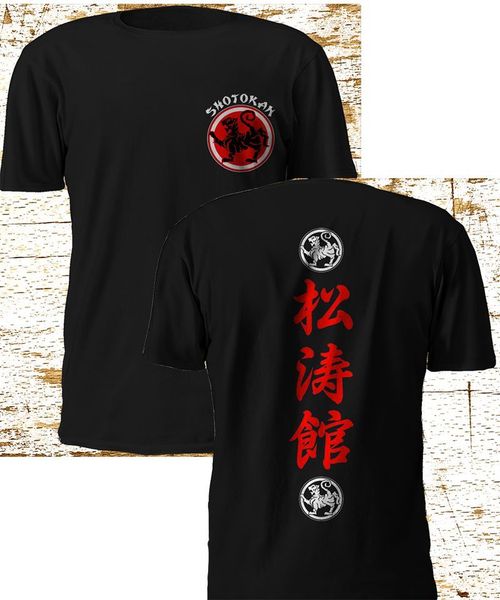 

новый каратэ шотокан tiger логотип 2 side martial art men's black summer 2020 с коротким рукавом плюс размер печати мужчины summer тенниска
