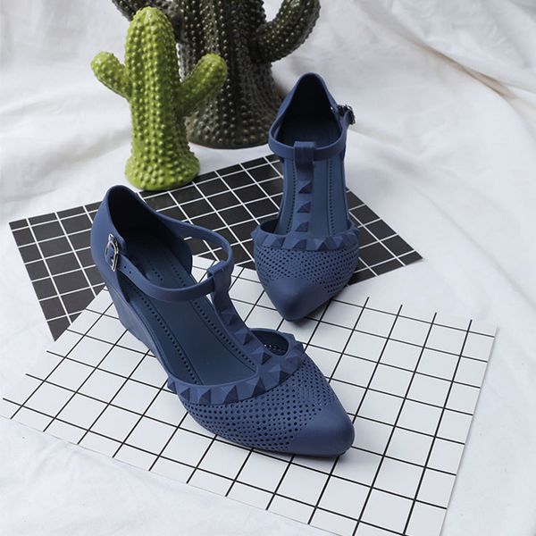 

2020 wedges woman sandals women buckle t-tied pointed toe ladies shoes female comfortable fashion women's breathable footwear, Black