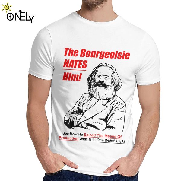 

pure cotton the bourgeoisie hates him leisure t-shirt men cotton karl marx t shirt communism marxism socialism t-shirt
