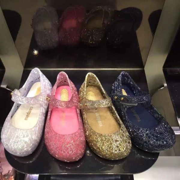 

2020 mini melissa jelly sandals children sandals bird's nest girl comfort princess shoes baby jelly melissa shoes 13-19cm, Black;red