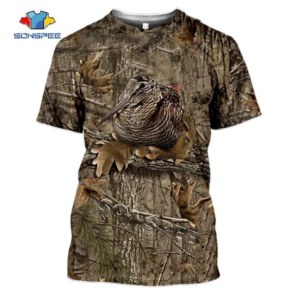 

summer men camo hunting animals rabbit pullover 3d print shirts horror harajuku hentai men clothing