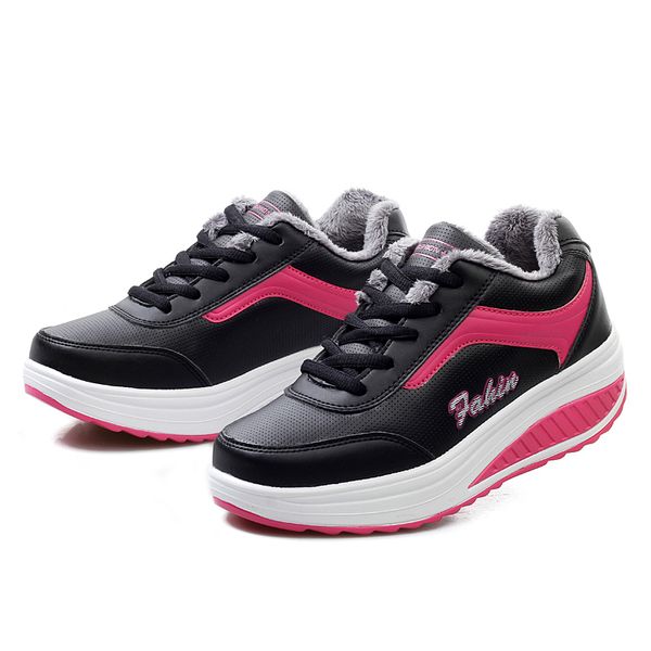 

women winter thermal sport shoes brands warm running sneakers fur sport trainers leather athletic comfortable sneakers women