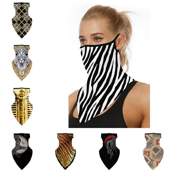 

fashion women face masks printing bandanas scarf windproof anti-uv headband seamless face mask neckerchief outdoor cycling mask 8 color
