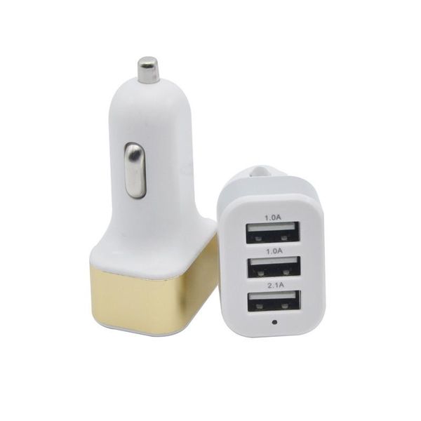 

cgjxsuniversal car charger 3 port usb car battery chargers cigarette car charger adapter for samsung smartphones