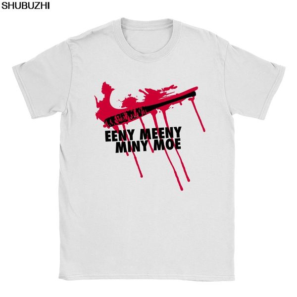 

eeny meeny miny moe mens t-shirt walking dead negan lucille parody gift cotton tshirt for men shubuzhi brand t-shirt