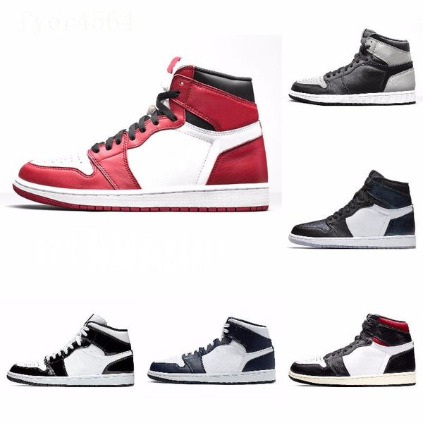 

new 1s high 3 shattered og bred toe banned game royal shoes men 1s shadow sneakers with box j#08-157