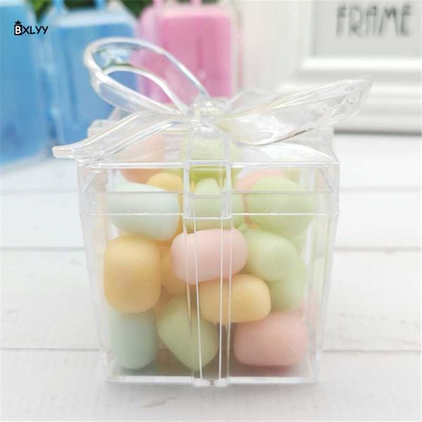 

creative gift box transparent packaging bow wedding candy box christmas gift birthday decor candy baby shower decor.75z