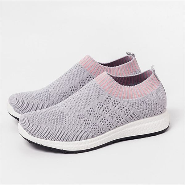 

upuper women shoes stretch knitting sock sneakers women breathable slip on sport running shoes loafers flat female