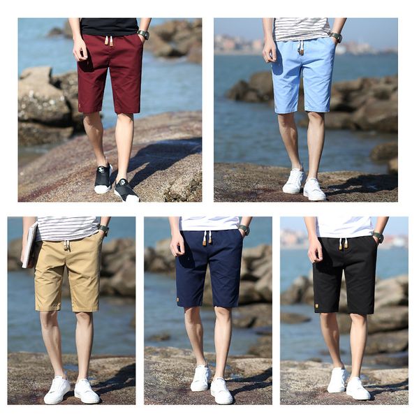 

men's shorts casual summer loose-fit short pants teenager fashion man versatile -40, White;black