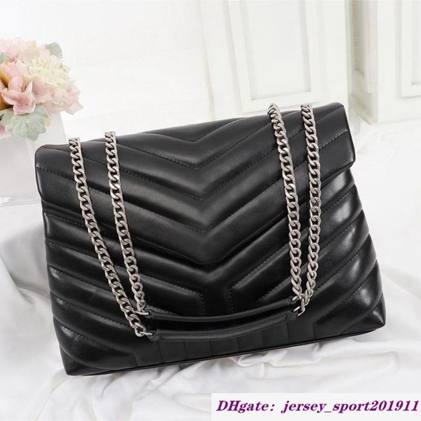 

luxury designer handbags loulou 25cm real leather women fashion bags chain shoulder bag multiple colour flap bag