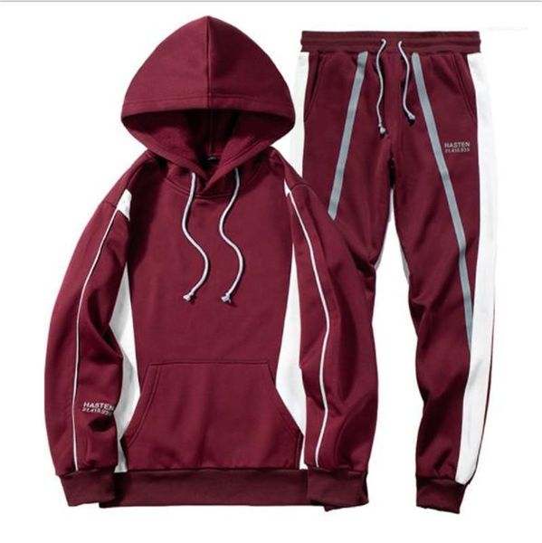 

tracksuits striped letter mens designer tracksuits casual loose sports running long sleeved hooded pullover fashion mens, Gray